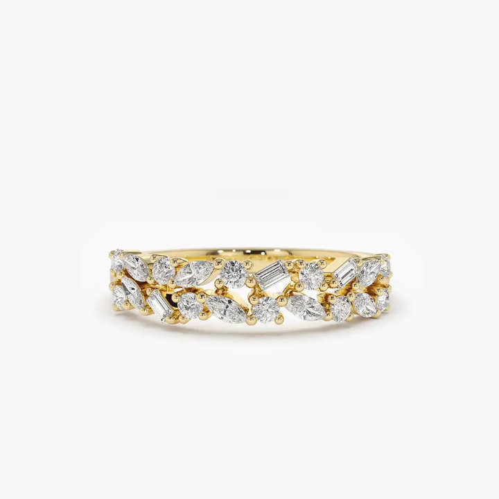 SEÓRA | Structured Glow CZ, Brass Ring