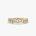 Gold Marquise & Baguette Ring | Moissanite Wedding Band | SEÓRA