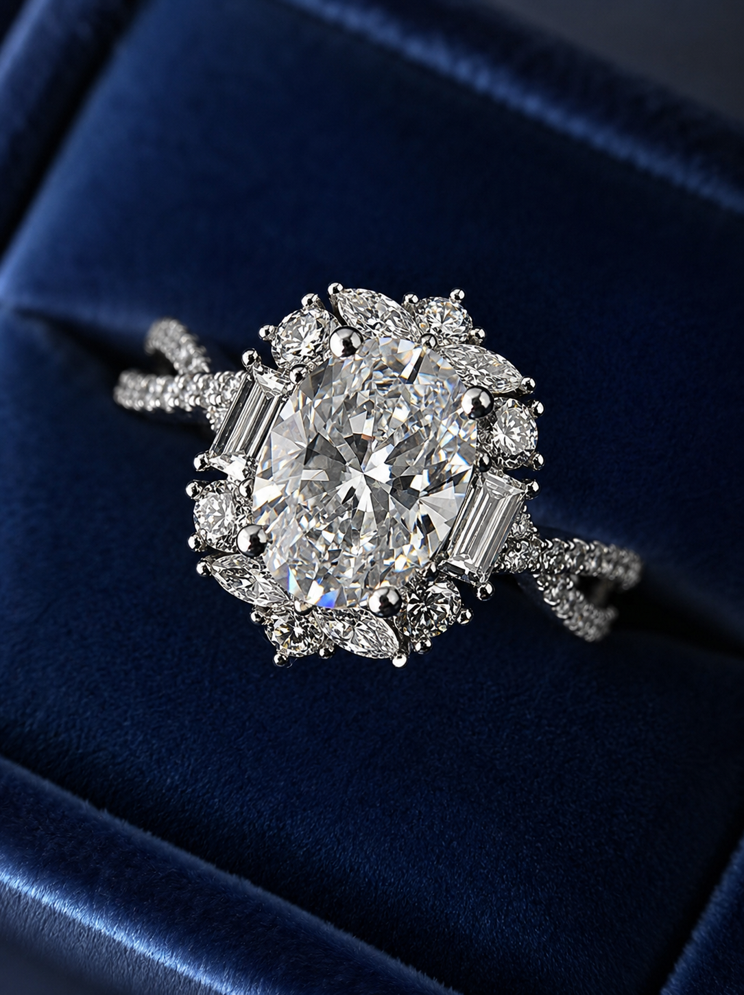Oval 1ct Moissanite Ring – 925 Sterling Silver Engagement Ring | SEÓRA