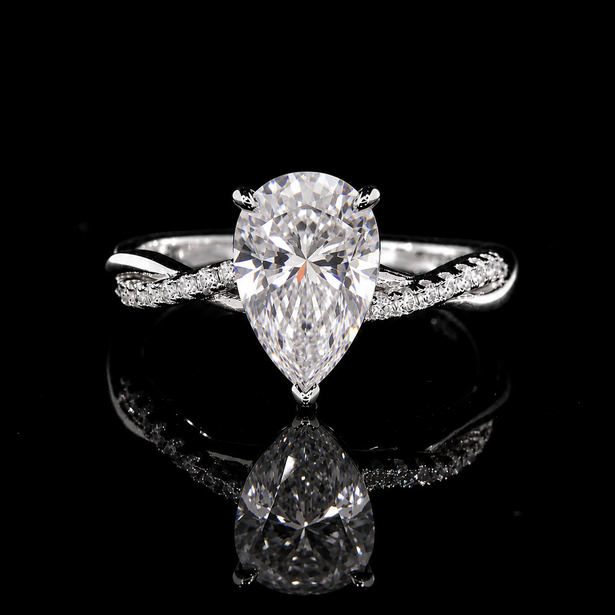 Custom Moissanite Engagement Ring | 1–6 CT | All Stone Cuts | 925 Sterling Silver | SEÓRA