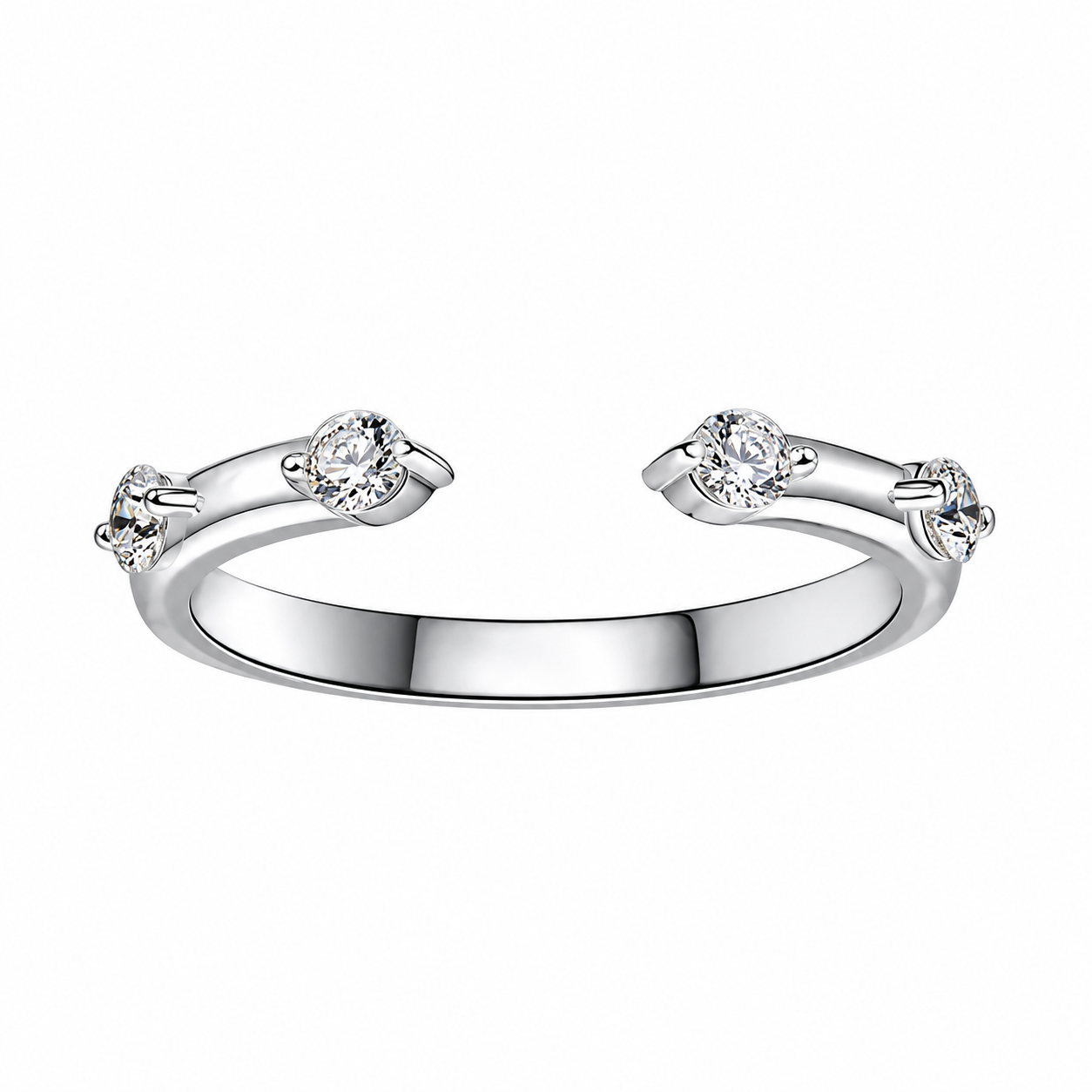 2CT Marquise Moissanite Bridal Ring Set in Sterling Silver | 3 Ring Wedding Set | Stackable Engagement Rings