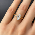 Marquise 2CT Moissanite in 18K Gold Ring | SEÓRA