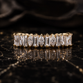 Marquise & Baguette Lab-Grown Diamond Half Eternity in 18K Gold Band | SEÓRA