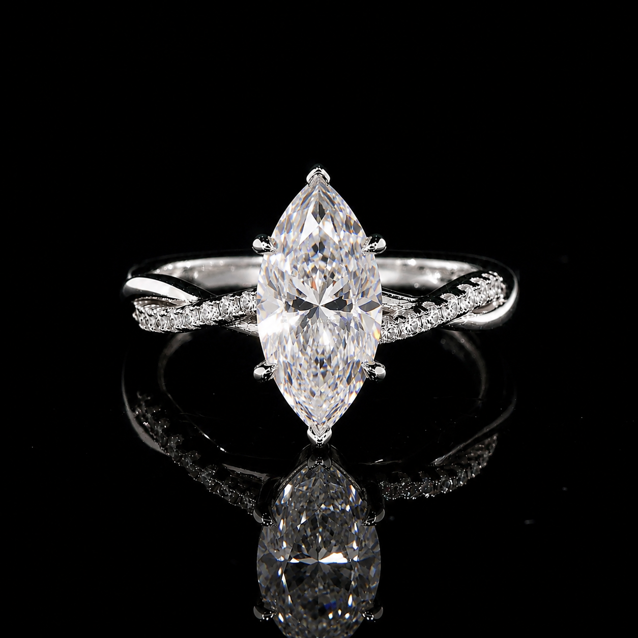 Custom Moissanite Engagement Ring | 1–6 CT | All Stone Cuts | 925 Sterling Silver | SEÓRA