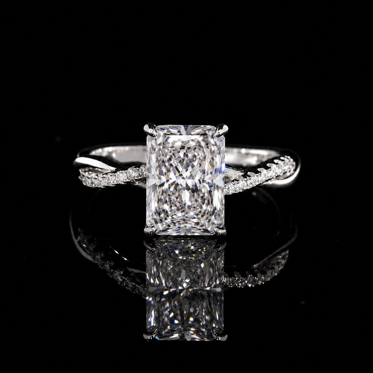 Custom Moissanite Engagement Ring | 1–6 CT | All Stone Cuts | 925 Sterling Silver | SEÓRA