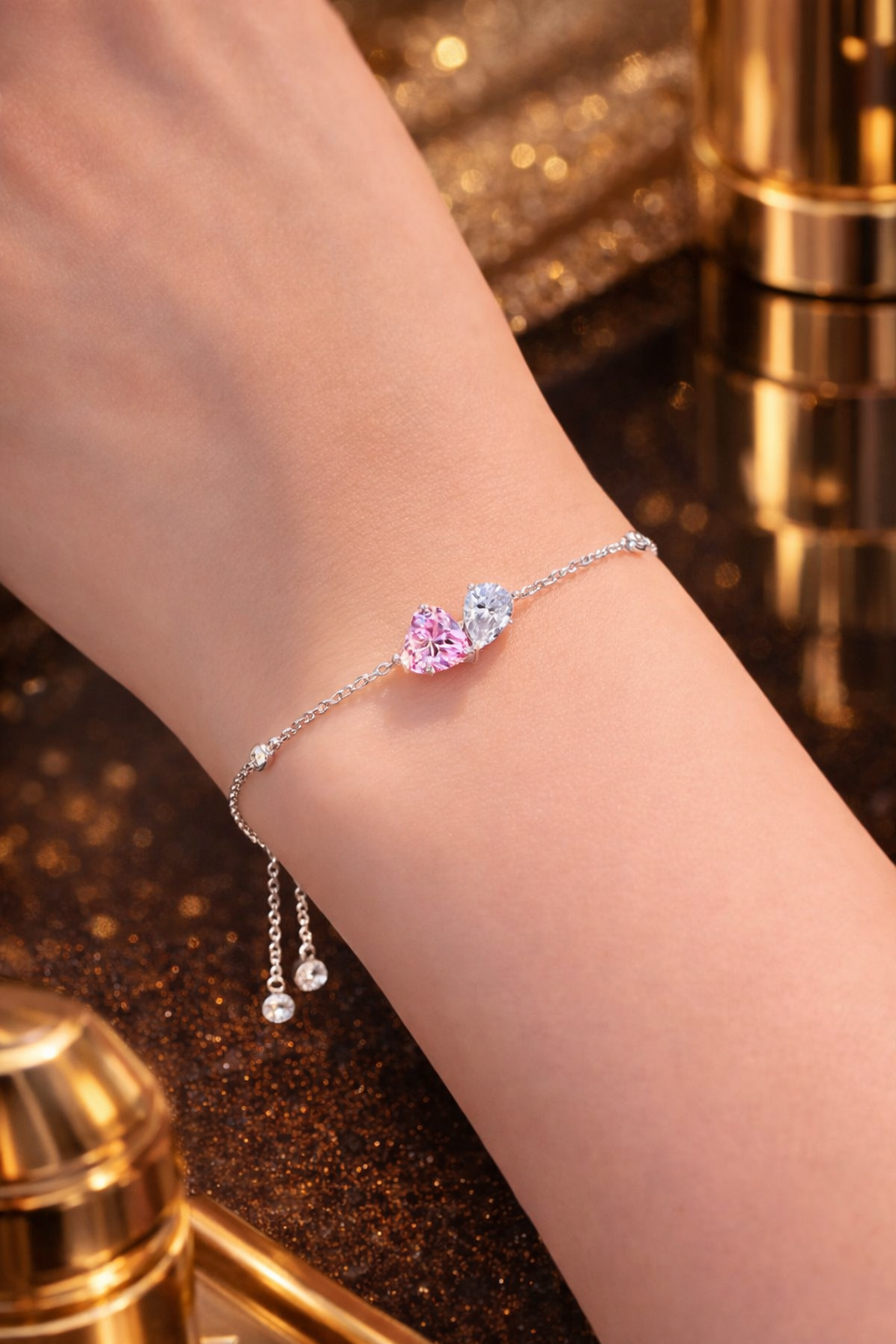 Minimal Zircon Bracelet in Sterling Silver | SEÓRA