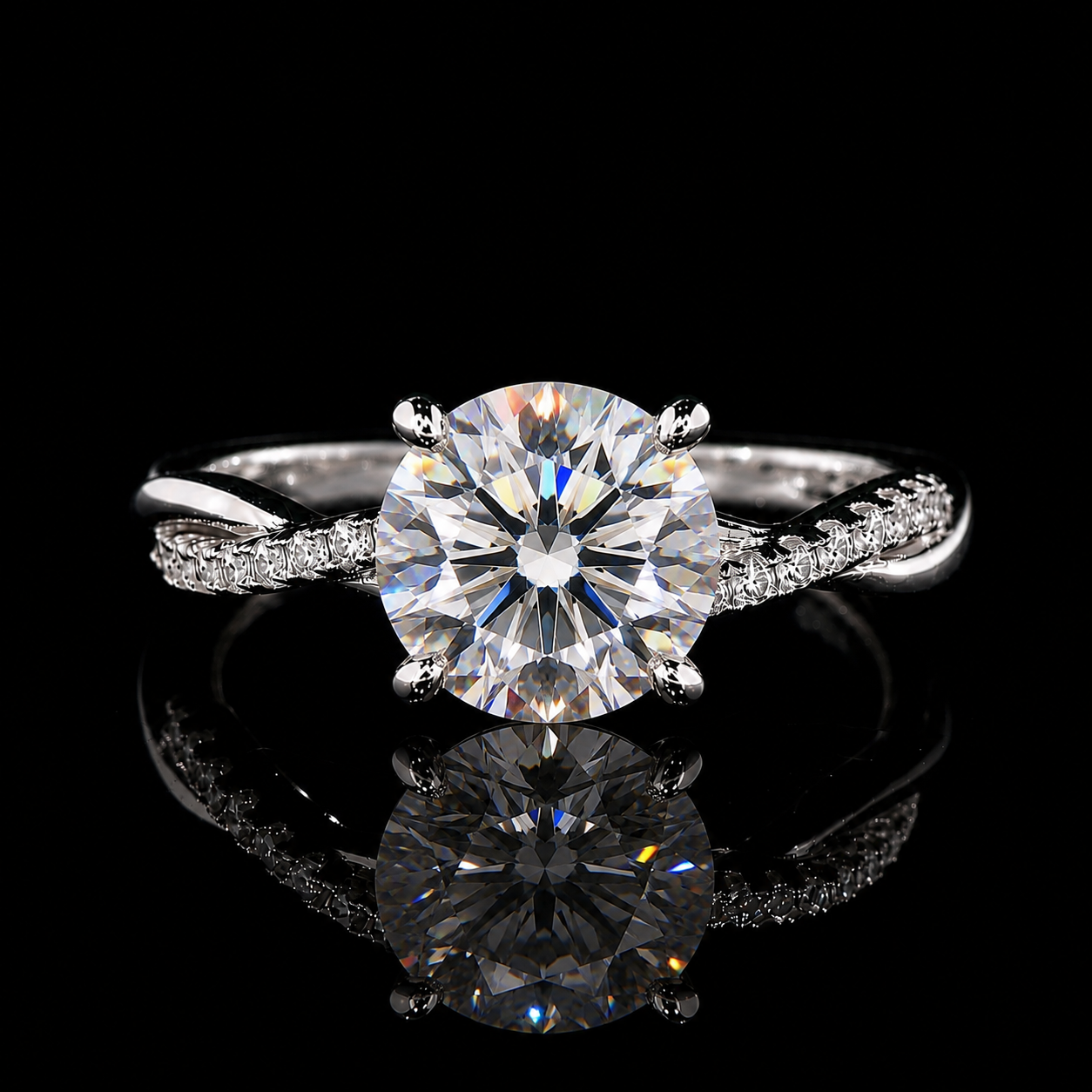 Custom Moissanite Engagement Ring | 1–6 CT | All Stone Cuts | 925 Sterling Silver | SEÓRA