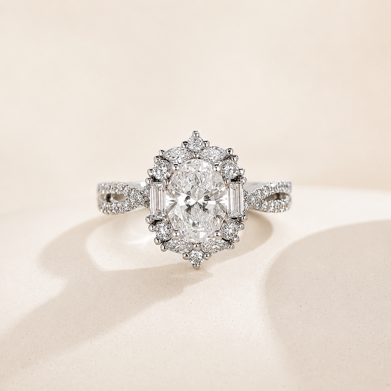 Oval 1ct Moissanite Ring – 925 Sterling Silver Engagement Ring | SEÓRA